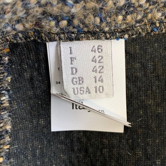 Philosophy di Lorenzo Serafini Skirt Womens 10 Brown Tweed Wool Silk Alpaca - Picture 5 of 8